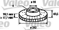 Valeo 186441 - Тормозной диск unicars.by