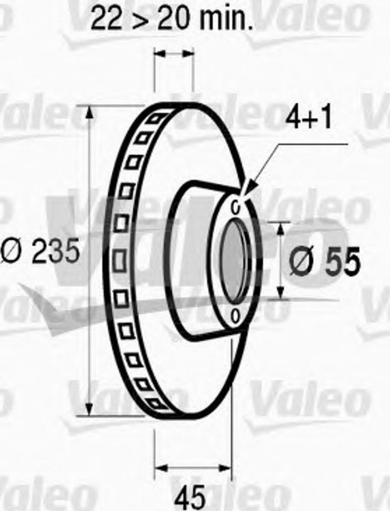 Valeo 186448 - Тормозной диск unicars.by