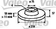 Valeo 186454 - Тормозной диск unicars.by