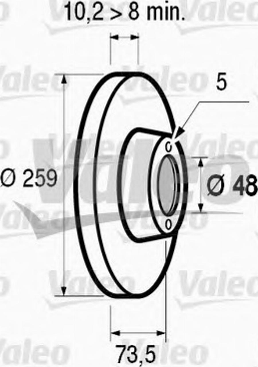 Valeo 186456 - Тормозной диск unicars.by