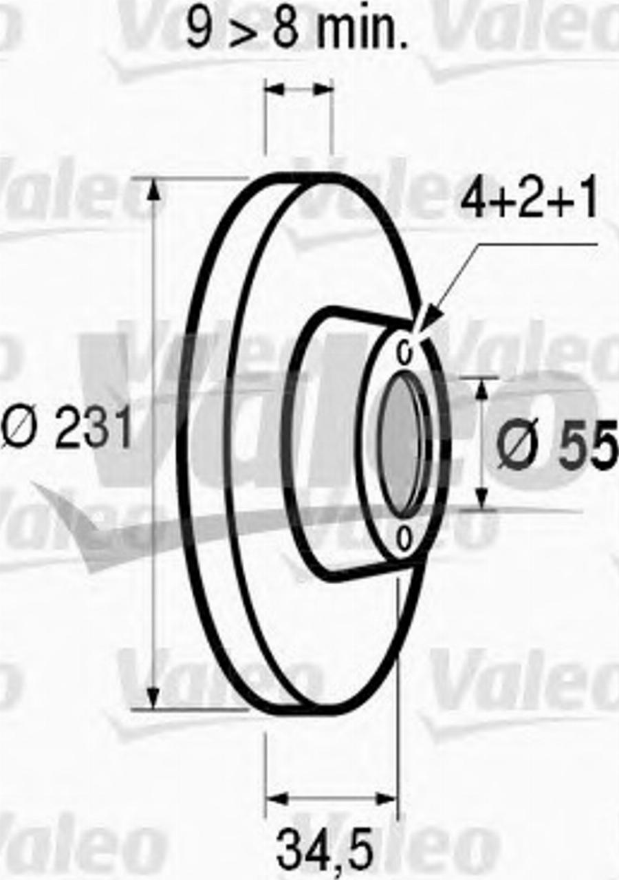 Valeo 186450 - Тормозной диск unicars.by