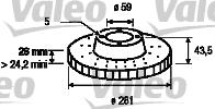 Valeo 186405 - Тормозной диск unicars.by