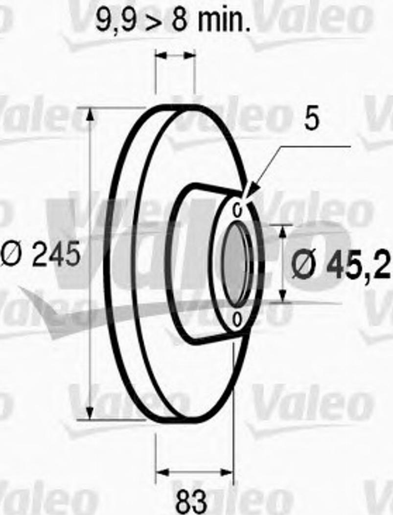 Valeo 186 410 - Тормозной диск unicars.by