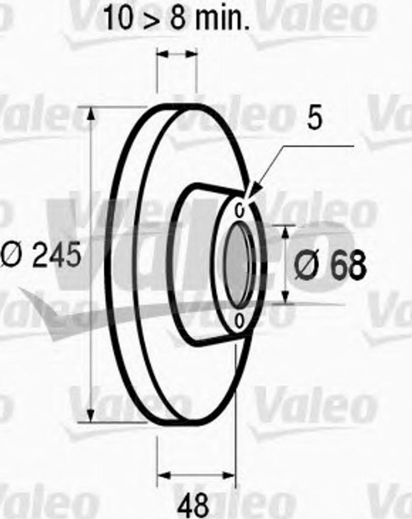 Valeo 186 411 - Тормозной диск unicars.by