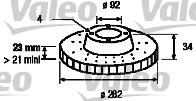 Valeo 186439 - Тормозной диск unicars.by