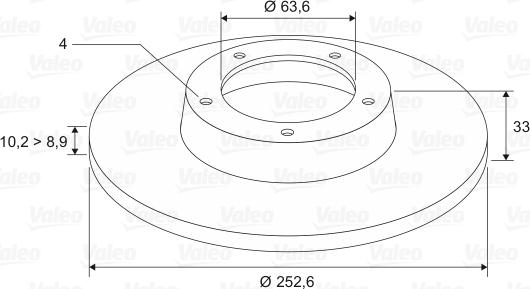 Valeo 297425 - Тормозной диск unicars.by