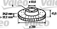 Valeo 186427 - Тормозной диск unicars.by