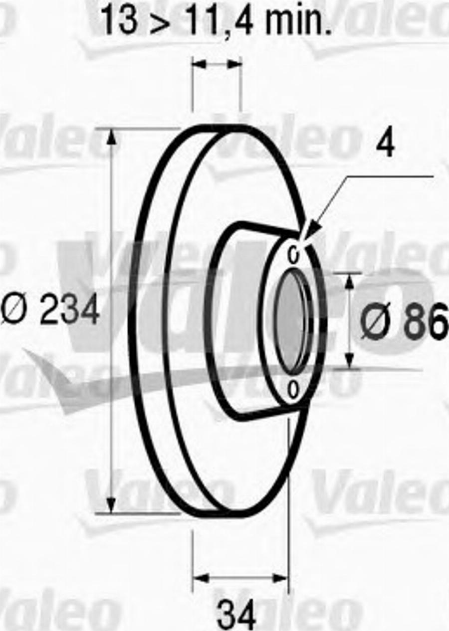 Valeo 186477 - Тормозной диск unicars.by