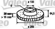 Valeo 186547 - Тормозной диск unicars.by