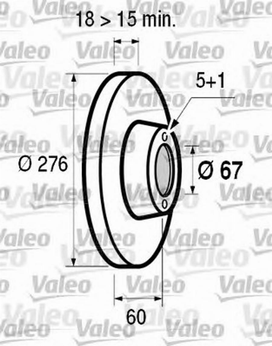 Valeo 186550 - Тормозной диск unicars.by