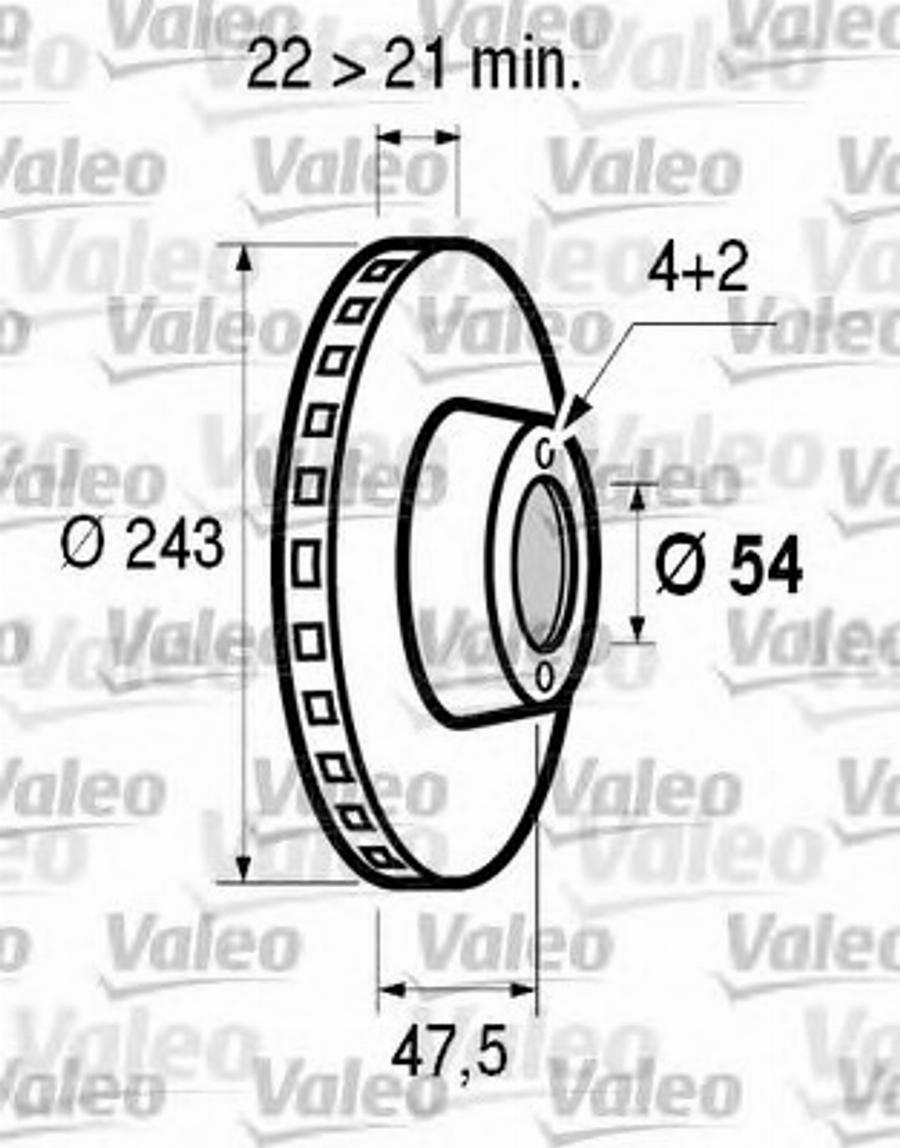 Valeo 186506 - Тормозной диск unicars.by