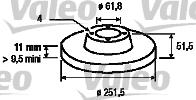 Valeo 186501 - Тормозной диск unicars.by