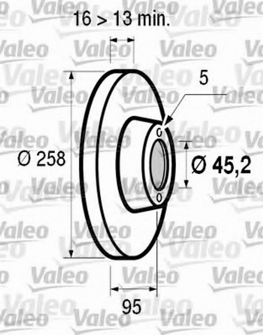 Valeo 186516 - Тормозной диск unicars.by