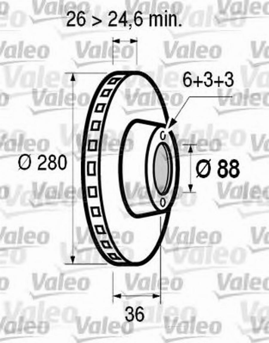 Valeo 186584 - Тормозной диск unicars.by