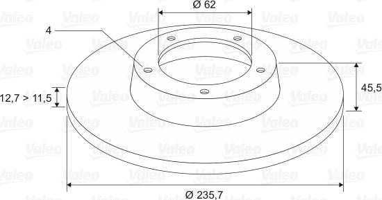 Valeo 186530 - Тормозной диск unicars.by