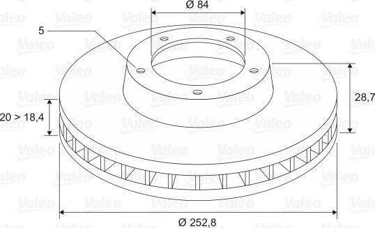 Valeo 186572 - Тормозной диск unicars.by