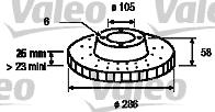 Valeo 186645 - Тормозной диск unicars.by