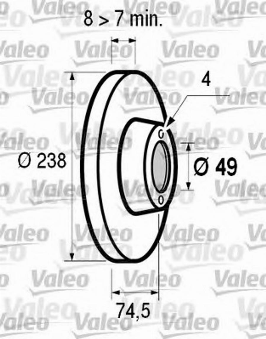 Valeo 186 606 - Тормозной диск unicars.by