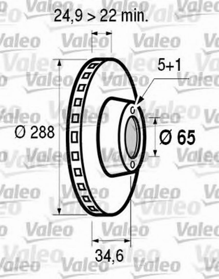 Valeo 186602 - Тормозной диск unicars.by