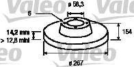 Valeo 186614 - Тормозной диск unicars.by