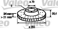 Valeo 186625 - Тормозной диск unicars.by