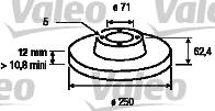 Valeo 186621 - Тормозной диск unicars.by