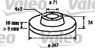 Valeo 186199 - Тормозной диск unicars.by