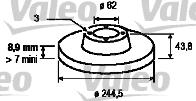 Valeo 186143 - Тормозной диск unicars.by