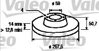 Valeo 186147 - Тормозной диск unicars.by