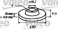 Valeo 186152 - Тормозной диск unicars.by