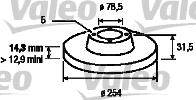 Valeo 186168 - Тормозной диск unicars.by