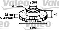 Valeo 186102 - Тормозной диск unicars.by