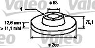 Valeo 186115 - Тормозной диск unicars.by