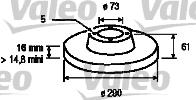 Valeo 186136 - Тормозной диск unicars.by