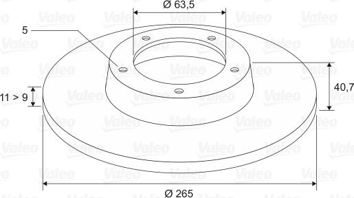 Valeo 186842 - Тормозной диск unicars.by