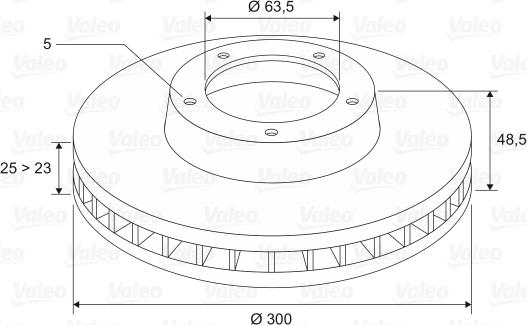 Valeo 186863 - Тормозной диск unicars.by