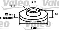 Valeo 186803 - Тормозной диск unicars.by