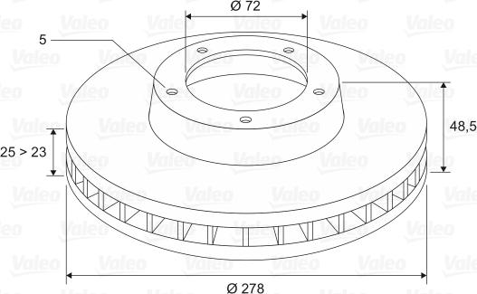 Valeo 186872 - Тормозной диск unicars.by