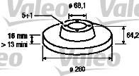 Valeo 186314 - Тормозной диск unicars.by