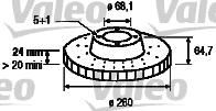 Valeo 186315 - Тормозной диск unicars.by