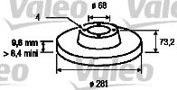 Valeo 186256 - Тормозной диск unicars.by