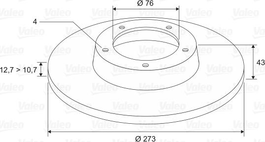 Valeo 186202 - Тормозной диск unicars.by