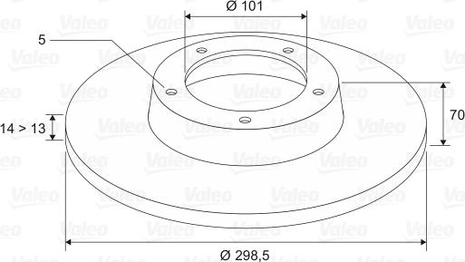 Valeo 186283 - Тормозной диск unicars.by