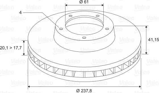 Valeo 186229 - Тормозной диск unicars.by