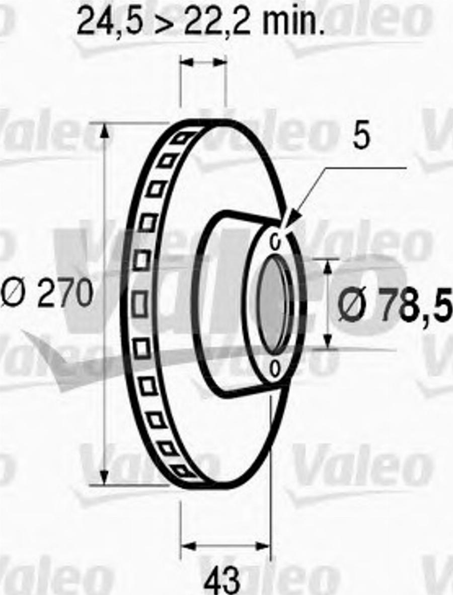 Valeo 186 279 - Тормозной диск unicars.by