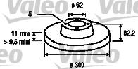 Valeo 186761 - Тормозной диск unicars.by