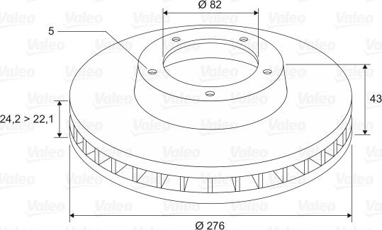 Valeo 186709 - Тормозной диск unicars.by