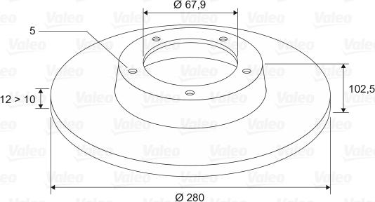 Valeo 186713 - Тормозной диск unicars.by