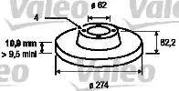 Valeo 186720 - Тормозной диск unicars.by