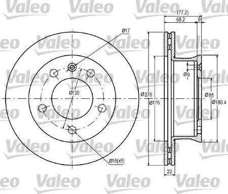 Valeo 187041 - Тормозной диск unicars.by